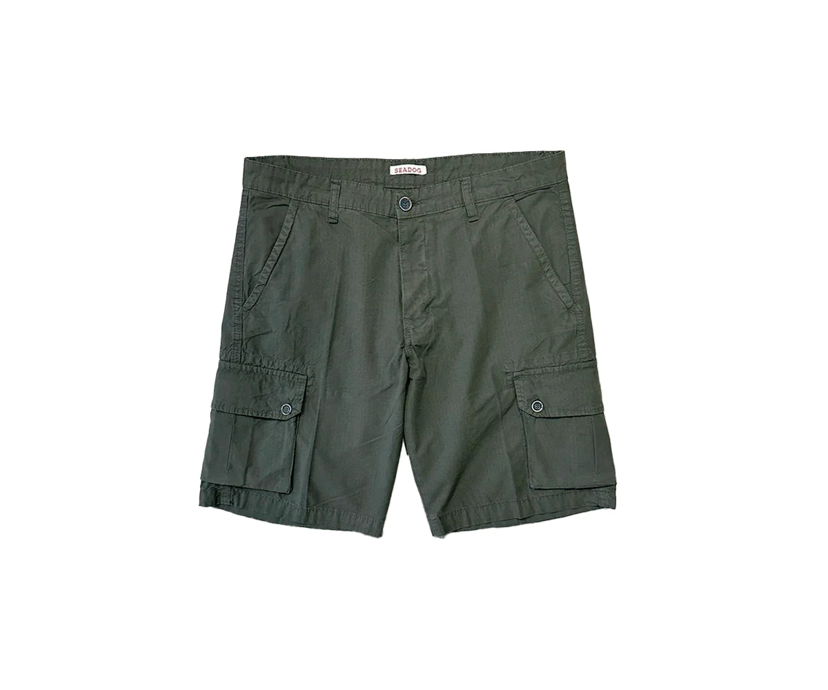 Cargo Short in cotone verde militare by Seadog 1990