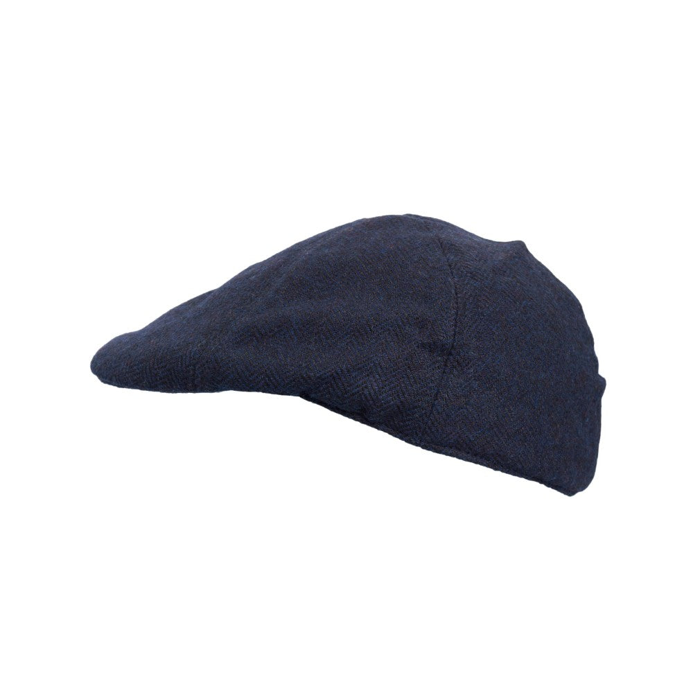 Coppola nuova inglese in lana a 6 spicchi blu spigato 6panel Wool Duckbill English cap