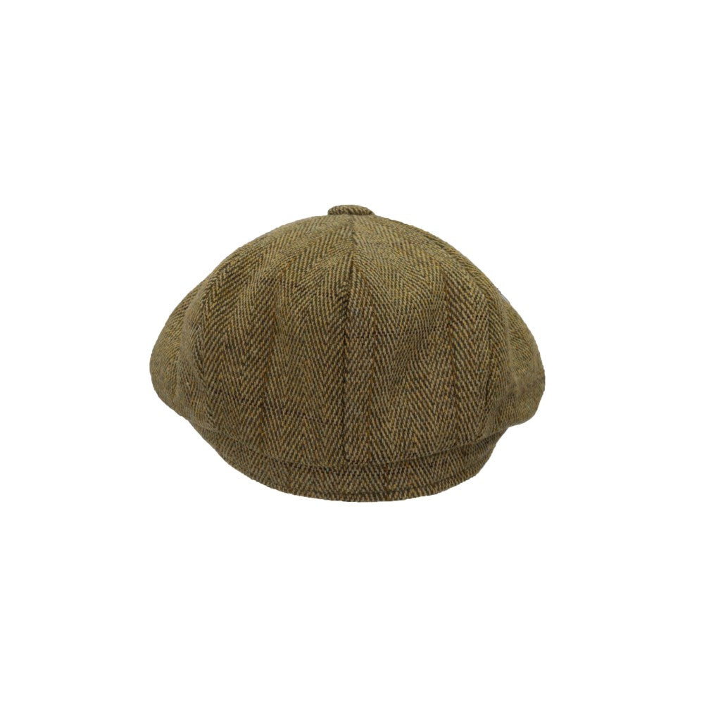 Coppola nuova inglese in tweed a otto spicchi verde chiaro 8panel Charlie Baker Boy Tweed cap