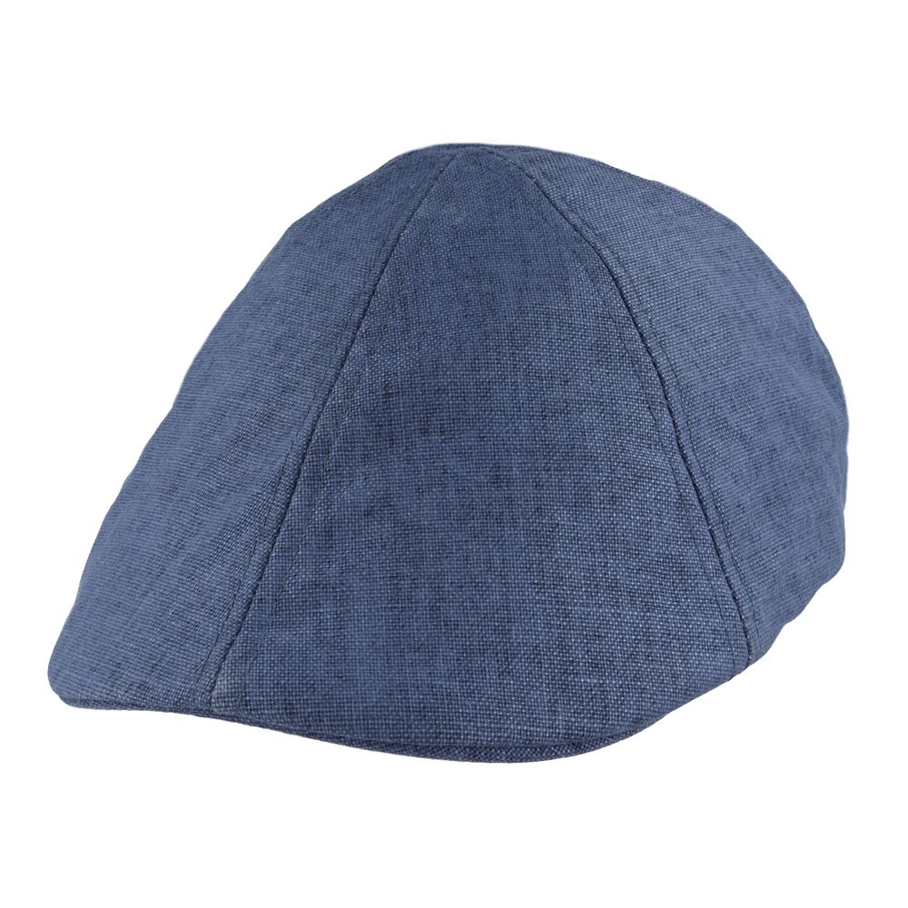 Coppola nuova inglese in lino blu - New English Duckbill linen blue Cap