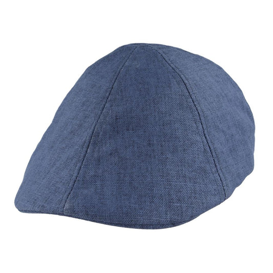 Coppola nuova inglese in lino blu - New English Duckbill linen blue Cap
