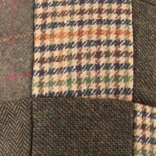 Coppola nuova inglese in lana verde patch - New English Green Patch Wool Flat cap One size