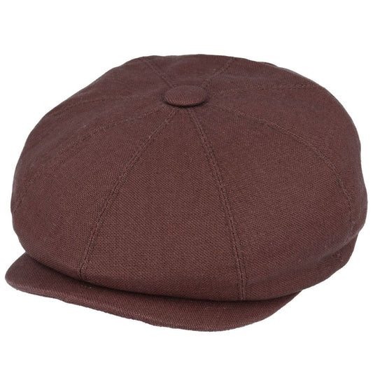 Coppola nuova inglese in lino colore marrone modello Peaky Blinders varie misure