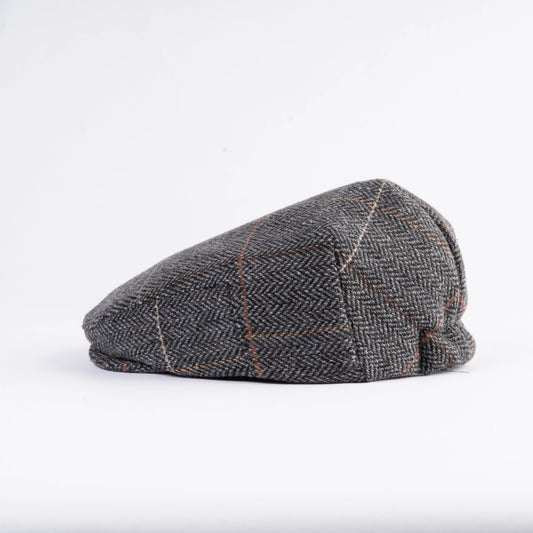 Coppola nuova inglese grigia In tweed - New English Grey Classic Tweed Flat Cap