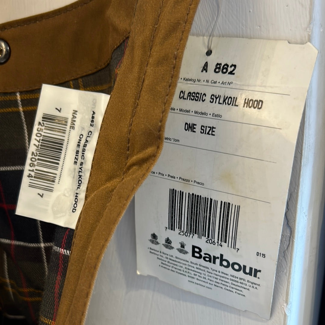 Cappuccio Cammello Barbour cerato Taglia Unica - Camel Waxed Hood