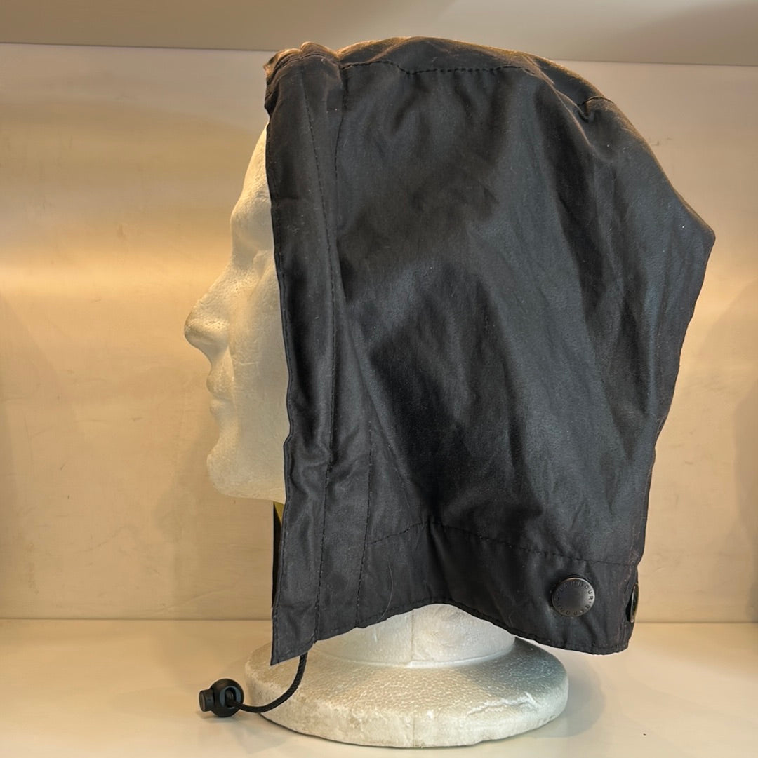 Cappuccio nero vintage Barbour cerato Taglia Unica - Black Waxed Hood