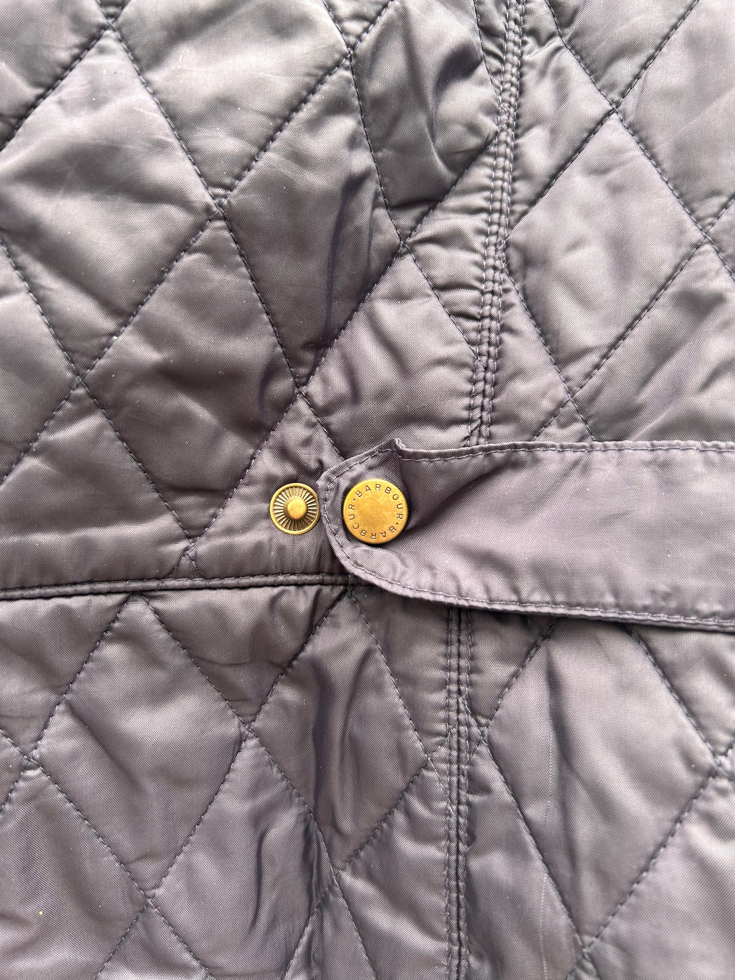 Giacca a vento Barbour Donna blu Uk12 Quilted Navy lady jacket size M