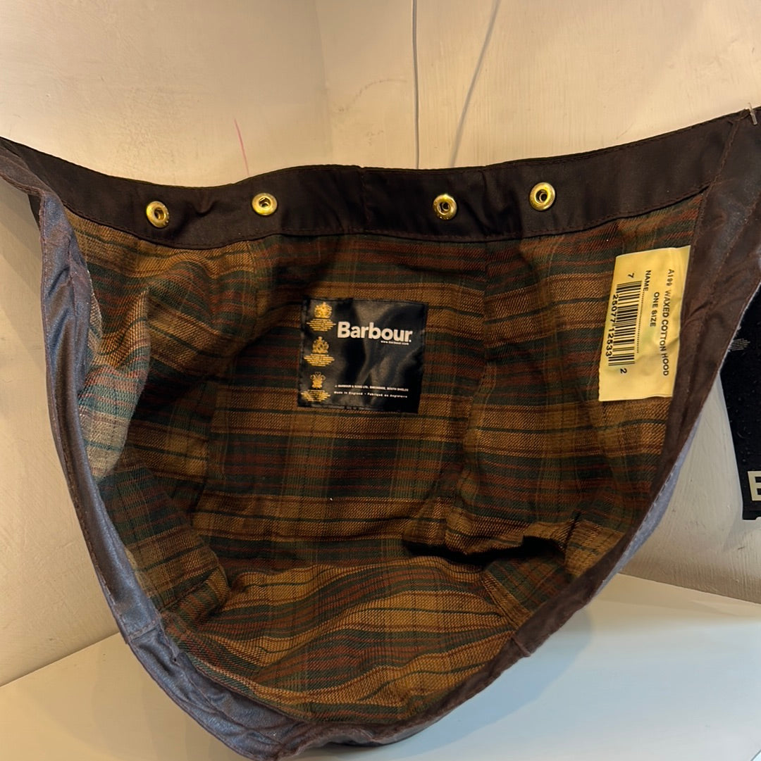 Cappuccio marrone vintage Barbour cerato Taglia Unica - Brown Waxed Hood