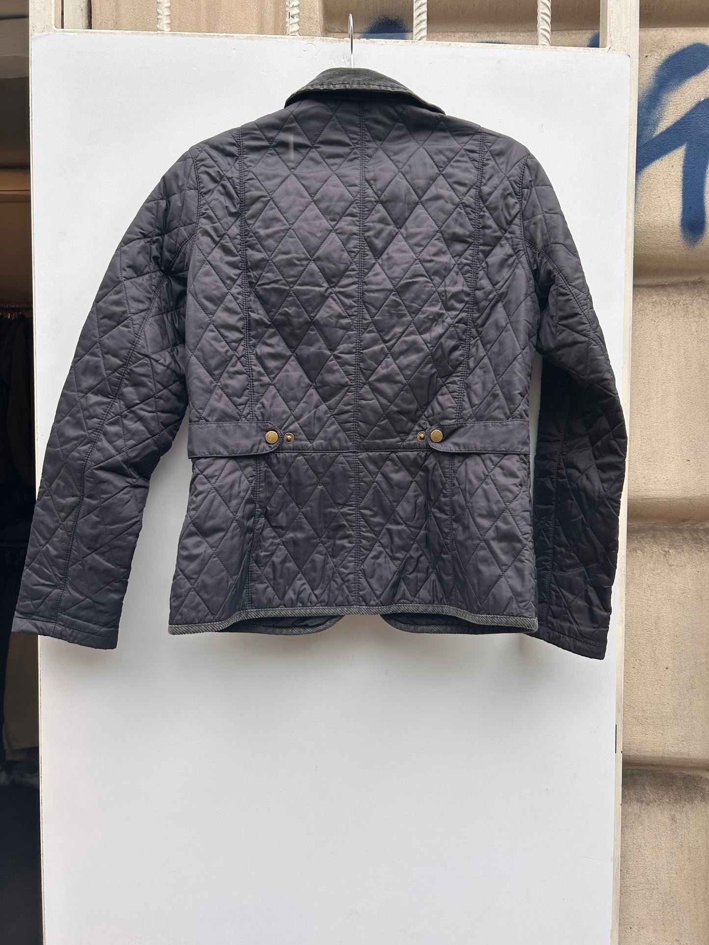 Giacca a vento Barbour Donna blu Uk12 Quilted Navy lady jacket size M