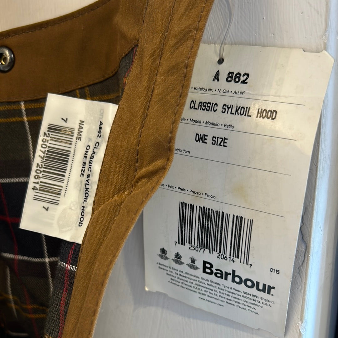 Cappuccio Cammello Barbour cerato Taglia Unica - Camel Waxed Hood