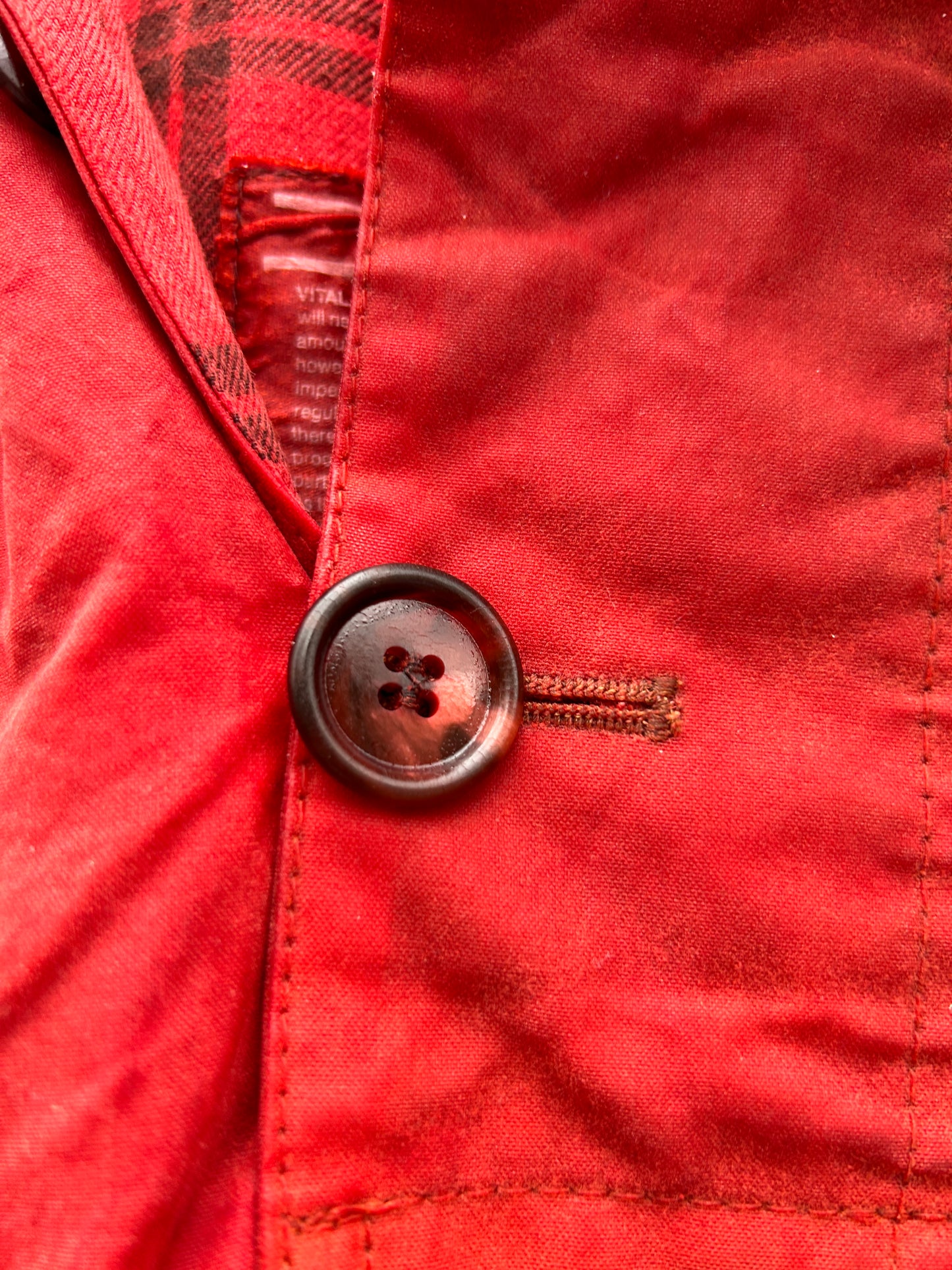 RARO Barbour Longshoreman Custom XL- Rare Vintage Red Longshoreman