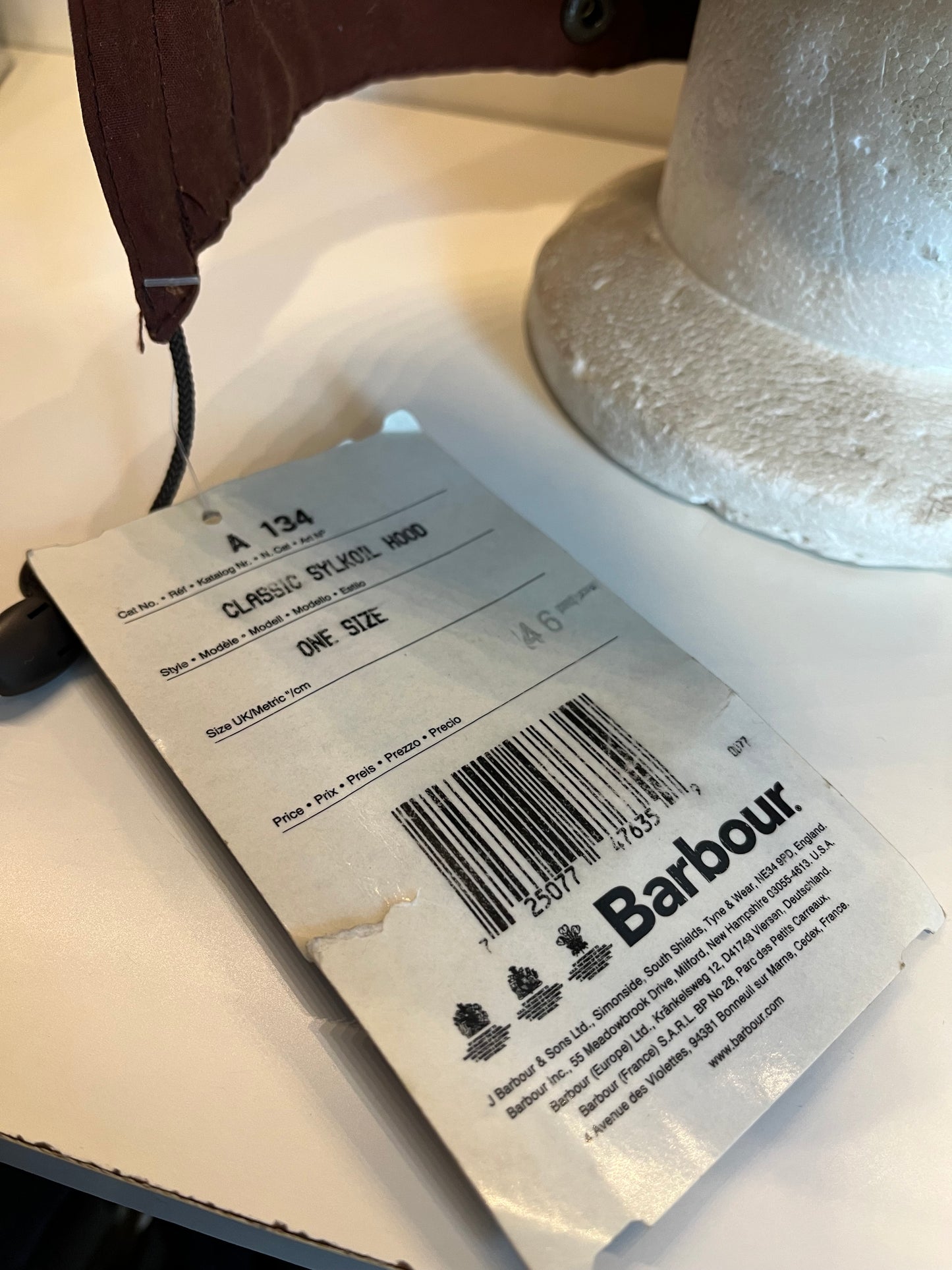 Cappuccio ruggine Barbour cerato Taglia Unica - rust Waxed Hood