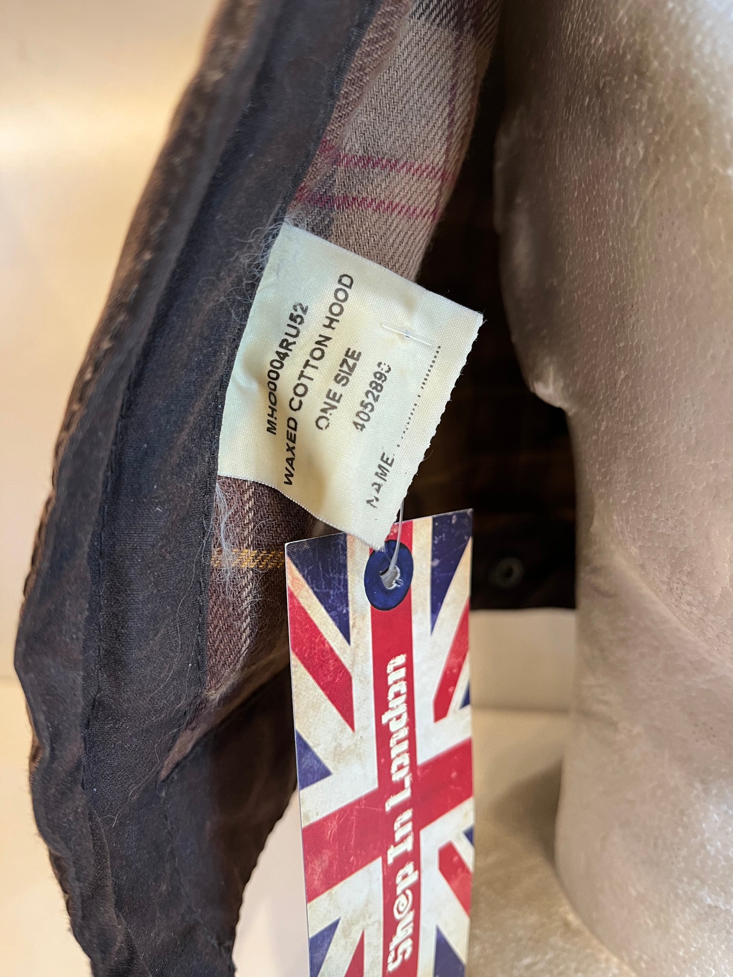 Cappuccio Barbour Marrone cerato Taglia Unica Brown Waxed Hood