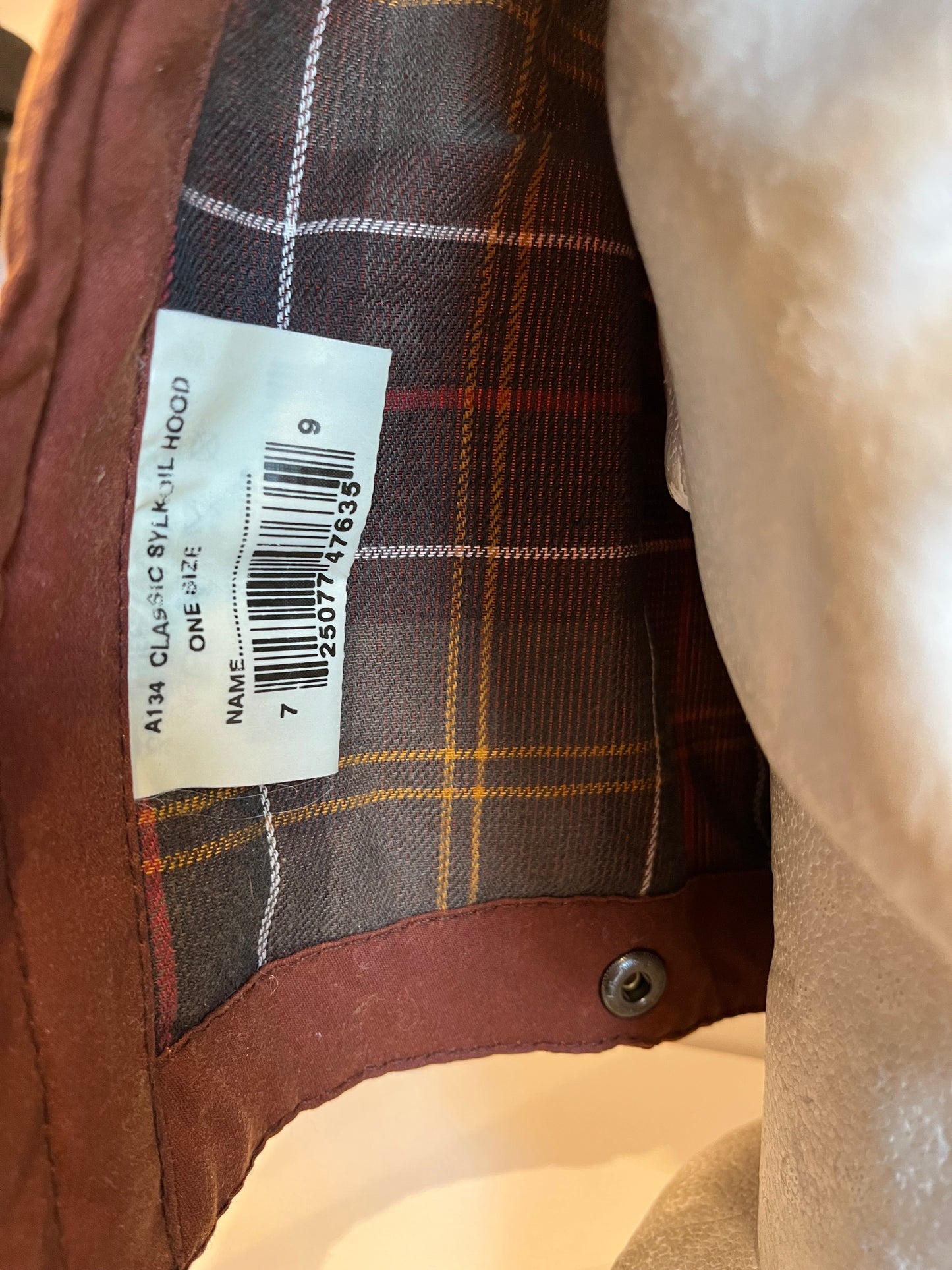 Cappuccio ruggine Barbour cerato Taglia Unica - rust Waxed Hood
