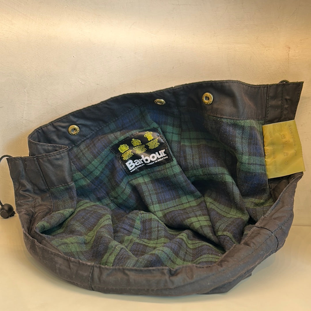 Cappuccio nero vintage Barbour cerato Taglia Unica - Black Waxed Hood