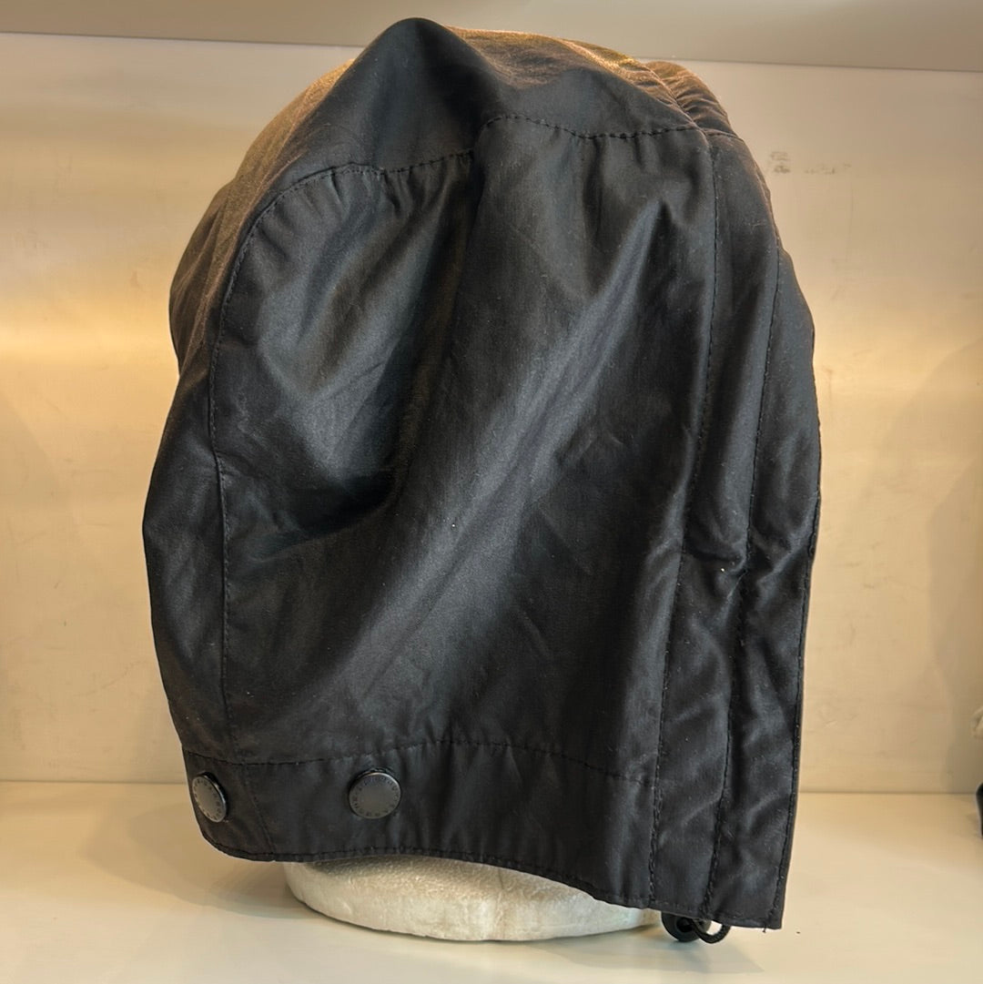 Cappuccio nero vintage Barbour cerato Taglia Unica - Black Waxed Hood