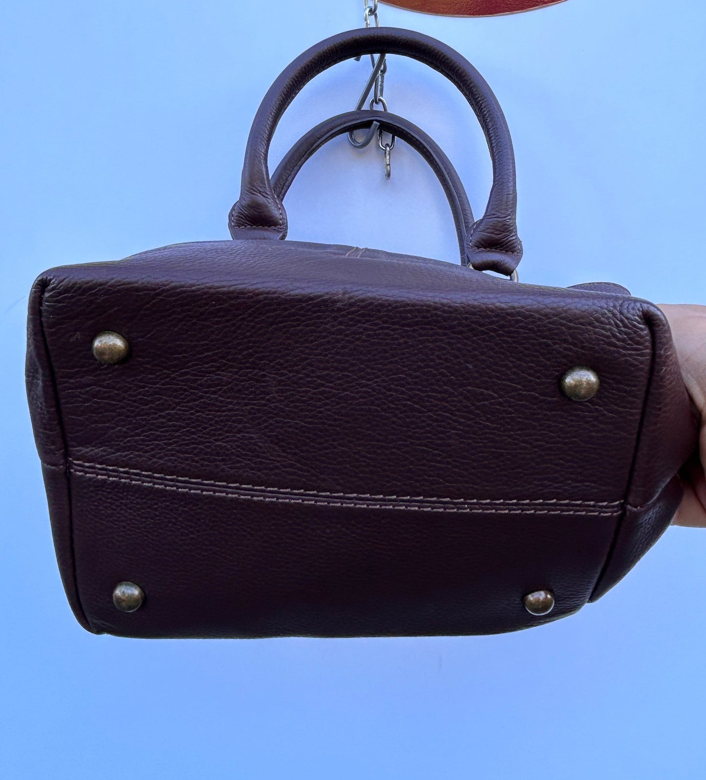 Borsa Barbour In Pelle Marrone - Brown Leather Small Shoulder Bag