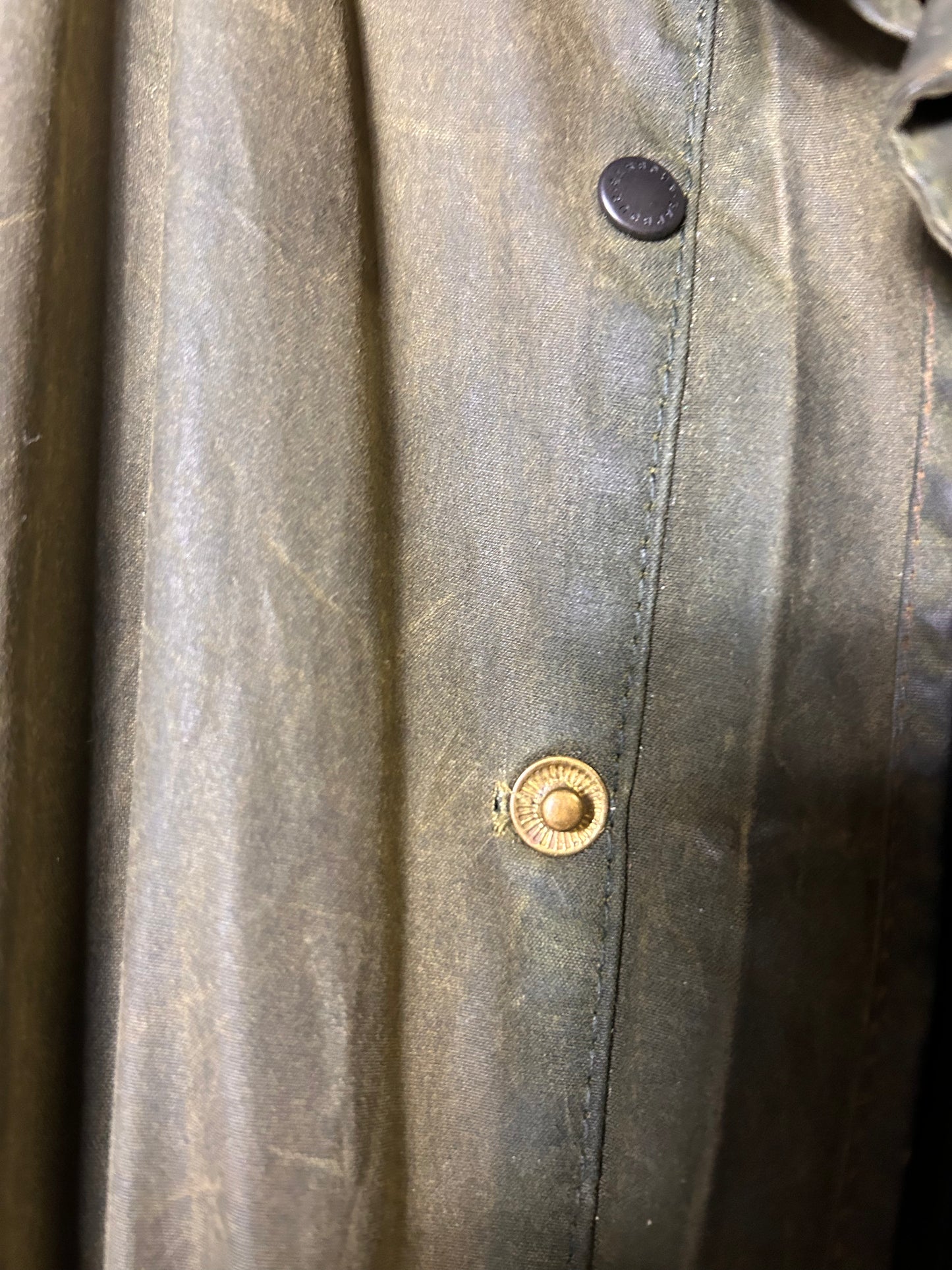 Barbour Border verde cotone Cerato C42/107 cm Green Border Coat Size Large tg. 52 ita