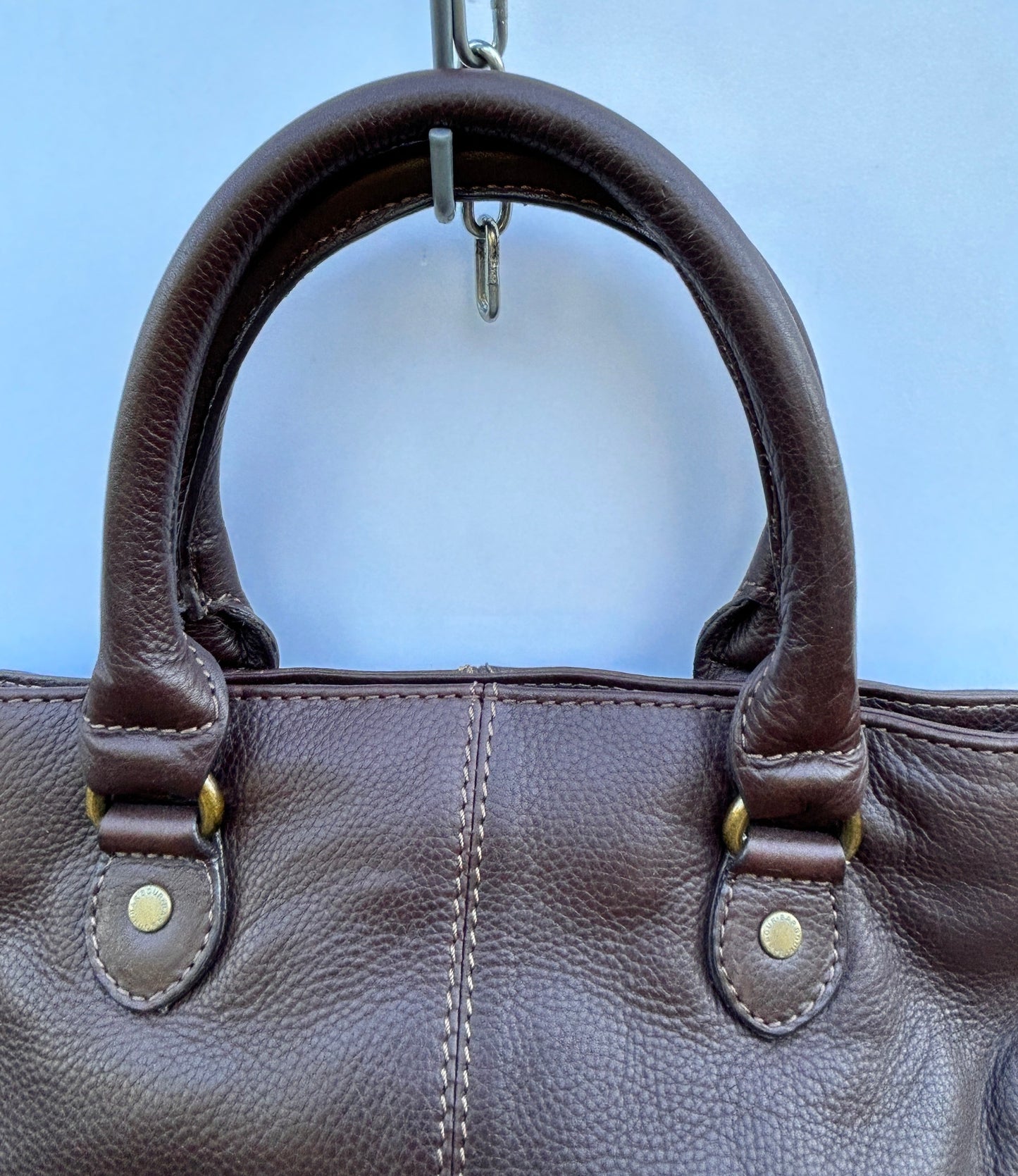 Borsa Barbour In Pelle Marrone - Brown Leather Small Shoulder Bag