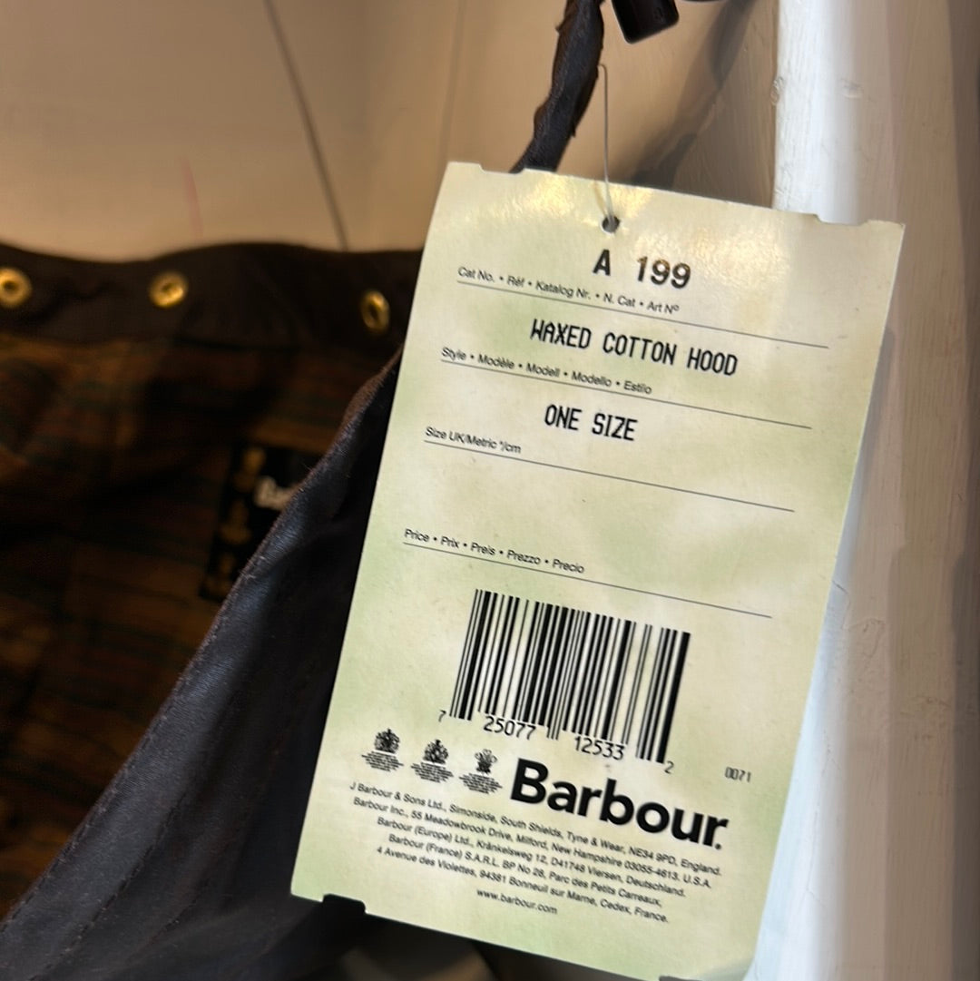 Cappuccio marrone vintage Barbour cerato Taglia Unica - Brown Waxed Hood