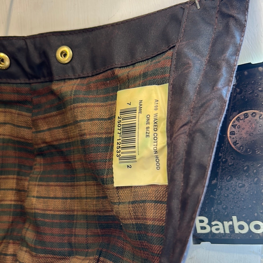 Cappuccio marrone vintage Barbour cerato Taglia Unica - Brown Waxed Hood