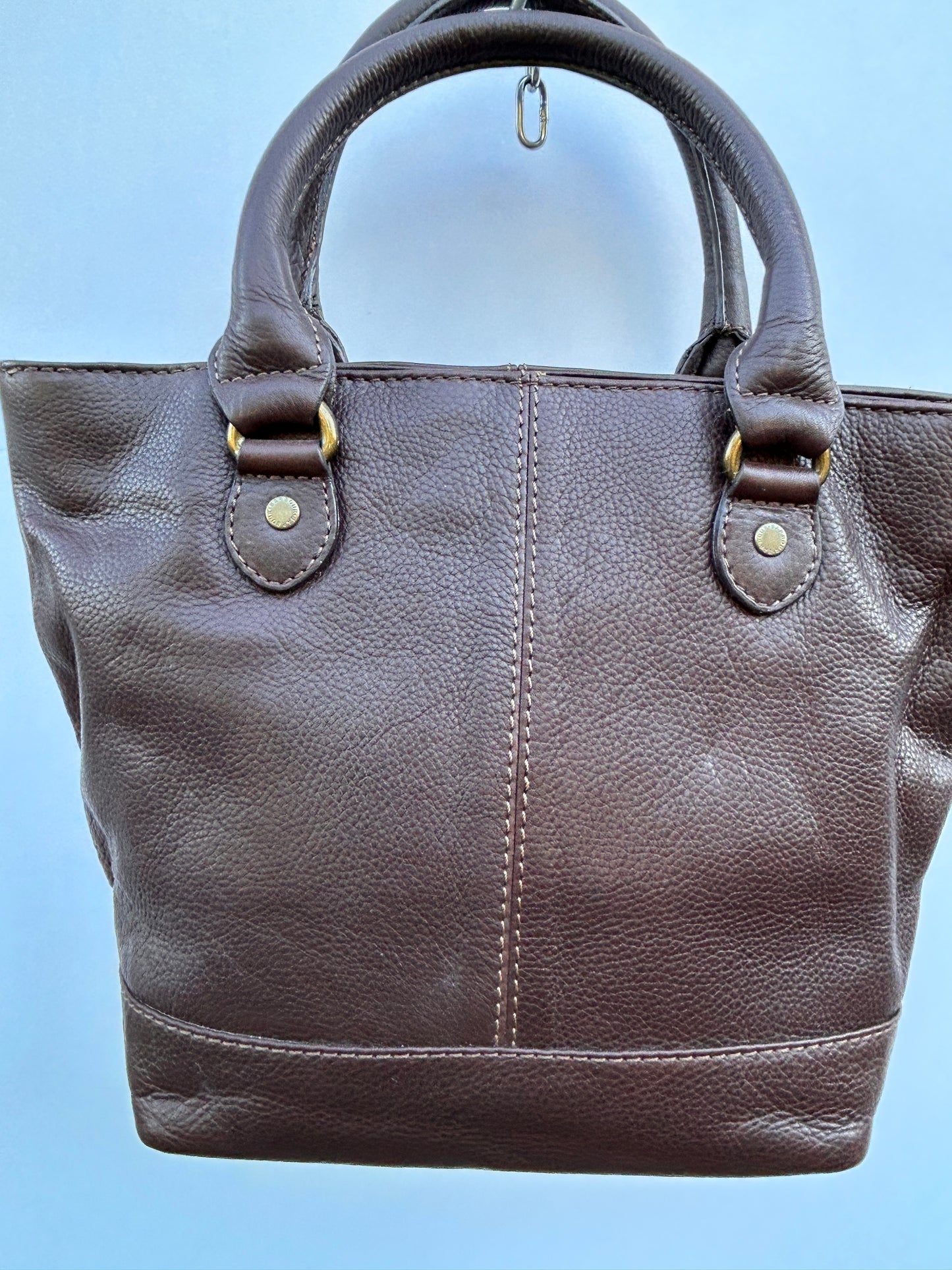 Borsa Barbour In Pelle Marrone - Brown Leather Small Shoulder Bag