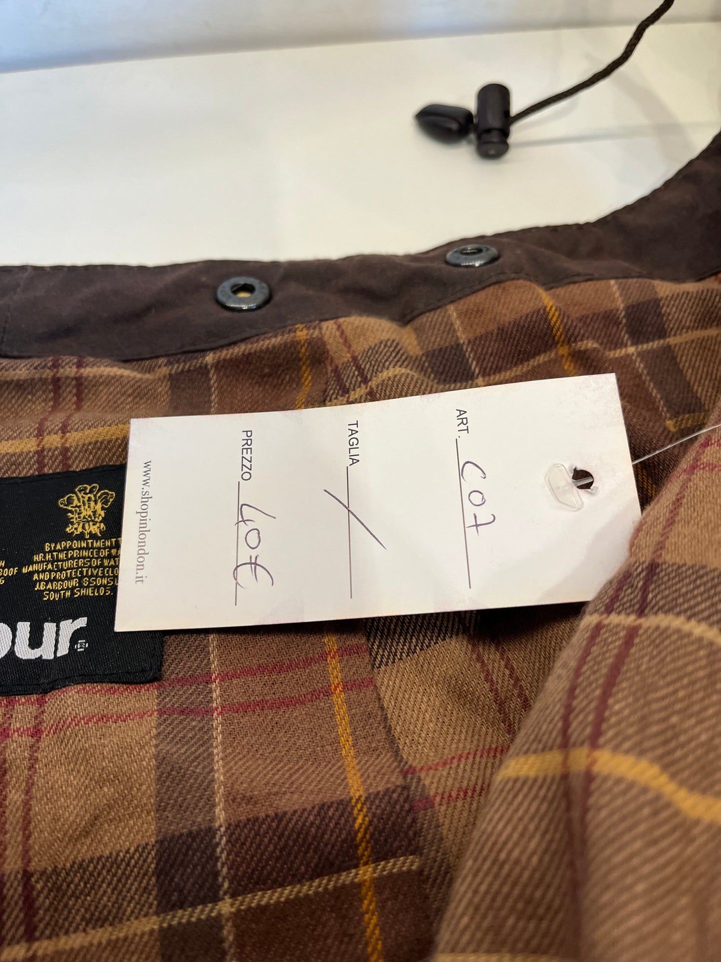 Cappuccio Barbour Marrone cerato Taglia Unica Brown Waxed Hood