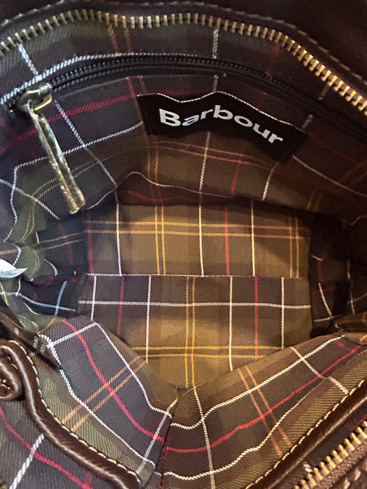 Borsa Barbour In Pelle Marrone - Brown Leather Small Shoulder Bag