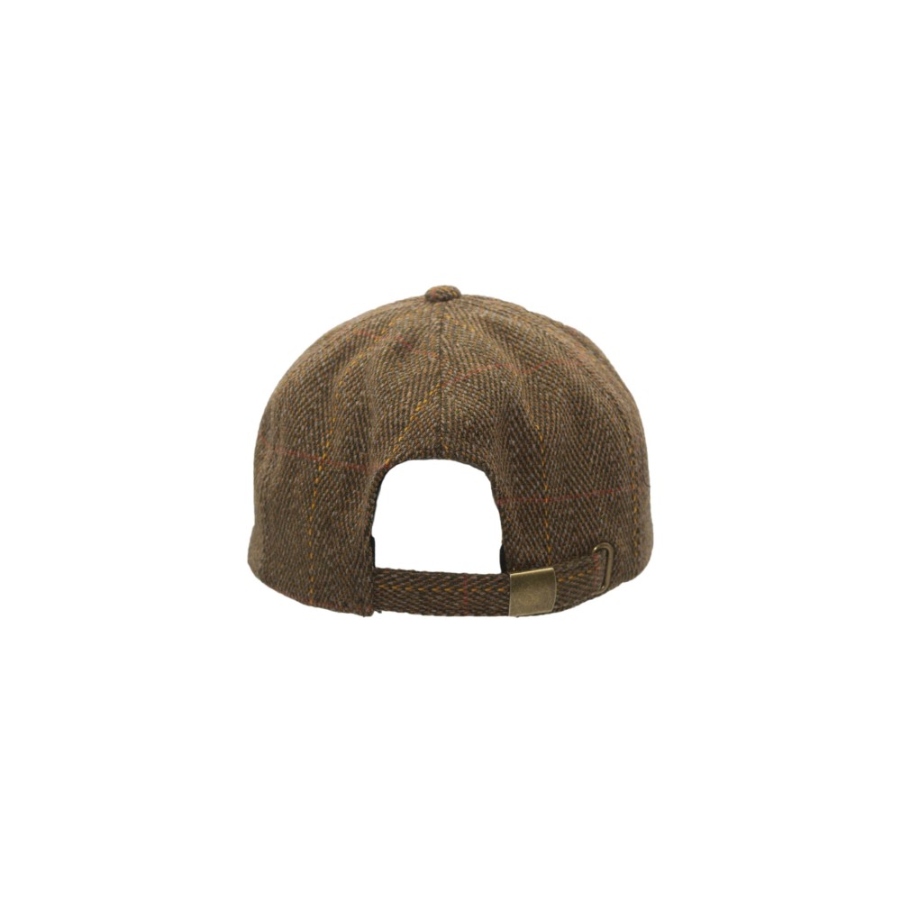Baseball Cap nuova inglese in tweed in lana marrone taglia unica