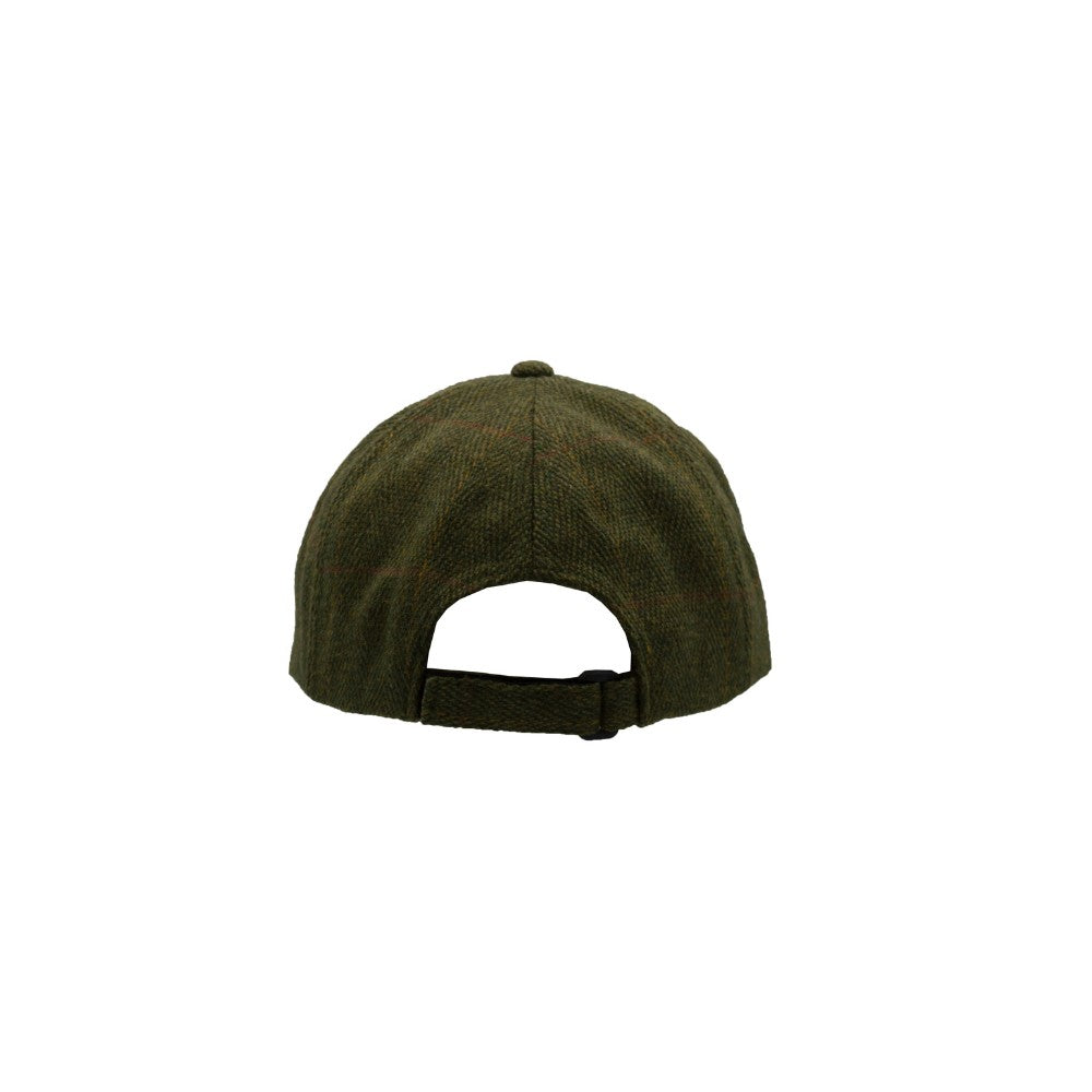 Baseball Cap nuova in tweed in lana inglese verde scuro taglia unica