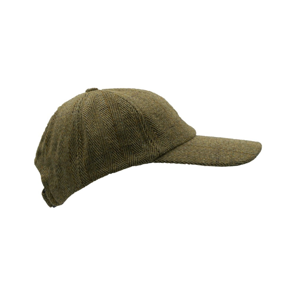 Baseball Cap nuova in tweed in lana inglese verde chiaro taglia unica
