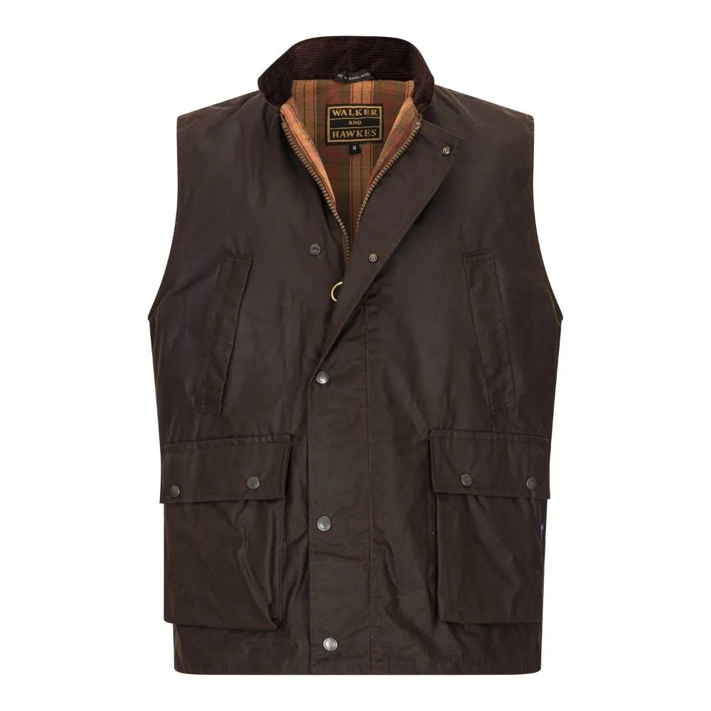 Gilet nuovo da uomo cerato inglese colore marrone - Man Wax Brown Gilet