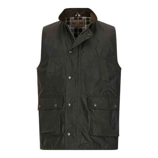 Gilet nuovo da uomo cerato inglese colore verde - Man Wax Olive Gilet