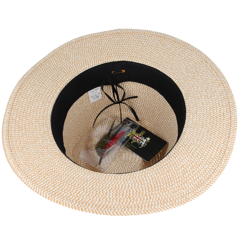 Cappello Fedora Unisex Beige inglese estivo di paglia - Summer English Paper Straw Fedora Hat - Shop In London