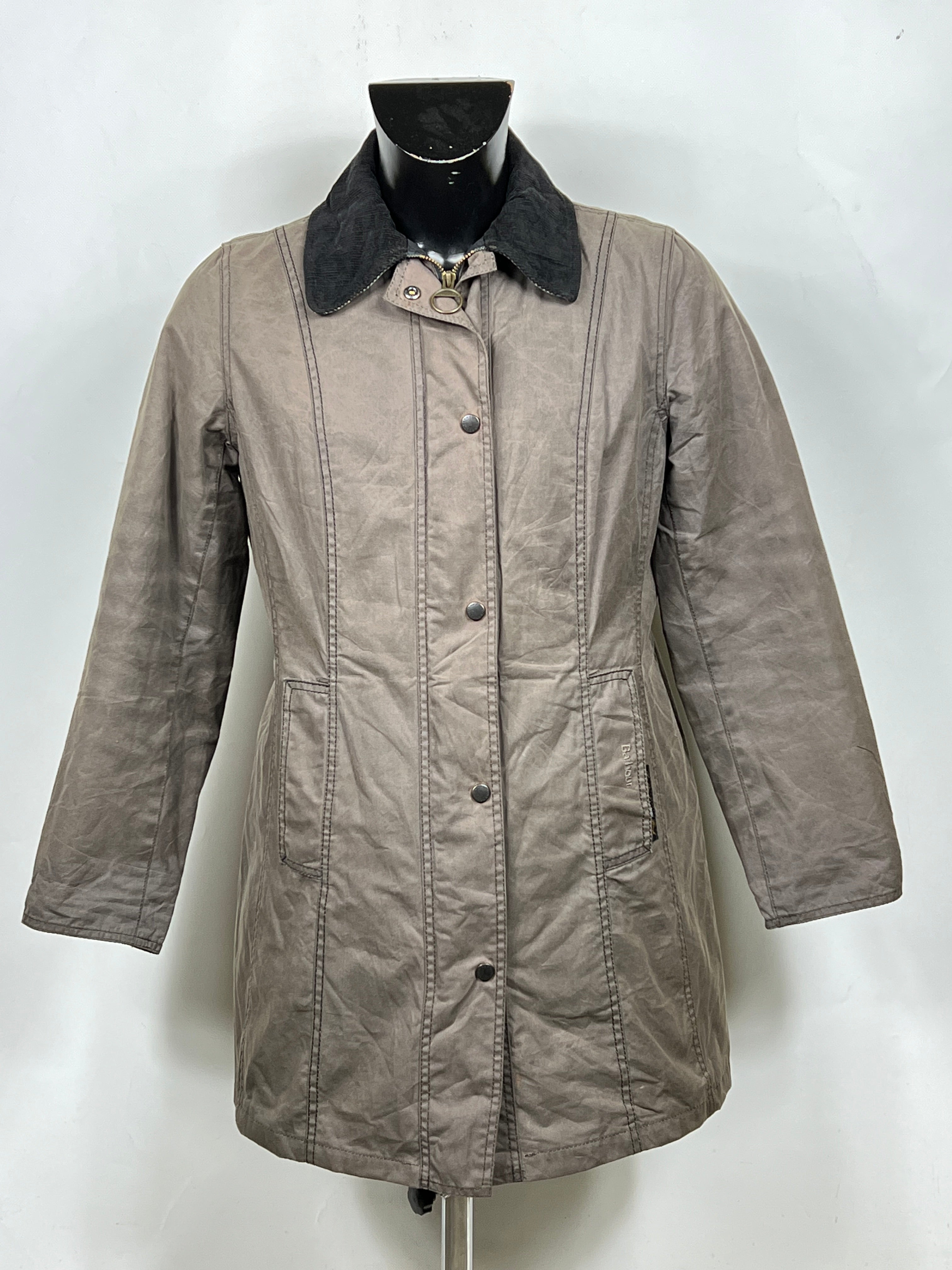 Giacca Barbour donna Belsay grigia UK12 Charcoal waxed lady jacket siz Shop In London