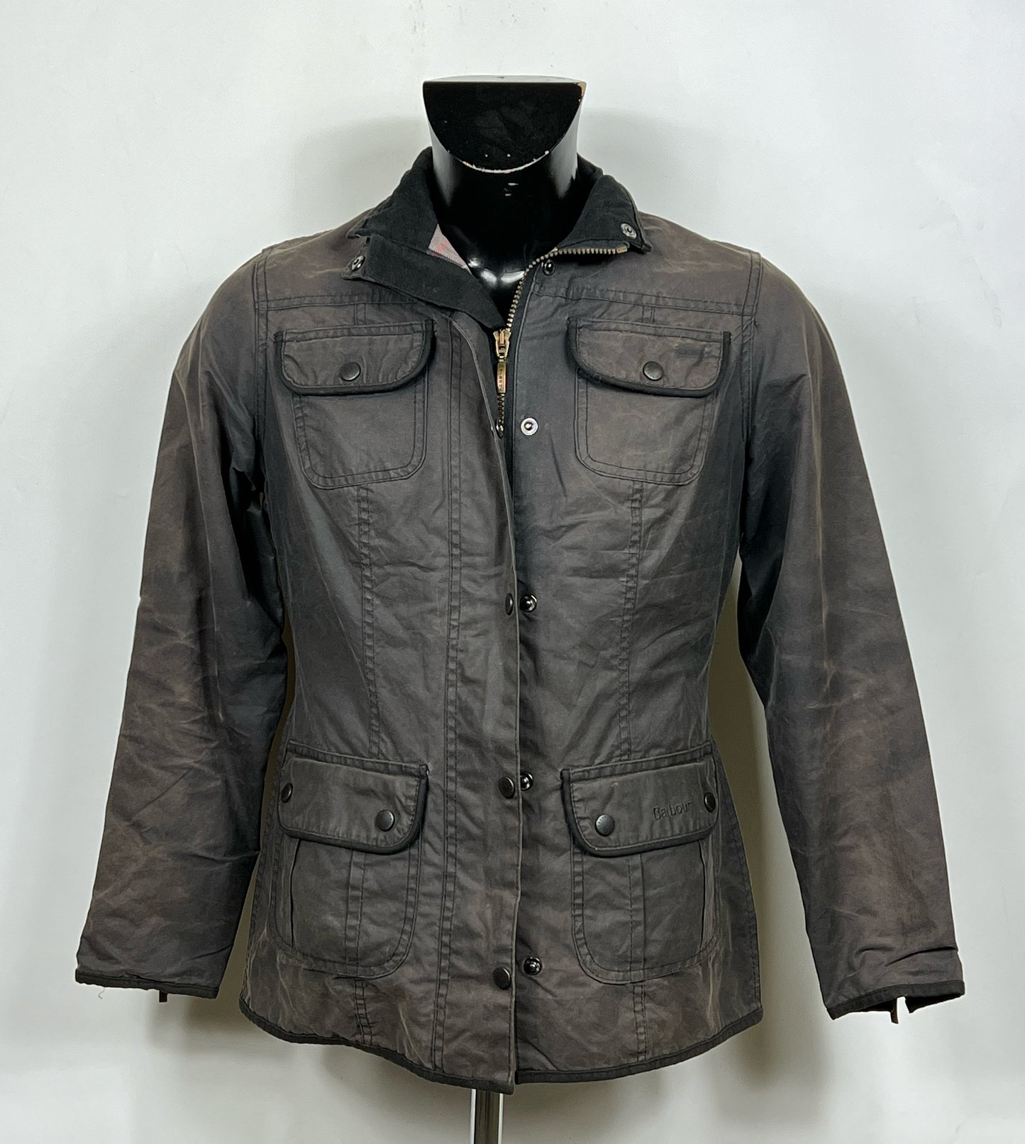 Giacca Barbour corta donna Utility Nera UK10 Black short Lady Utility jacket Small tg.40