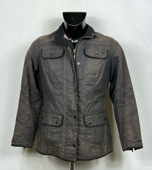 Giacca Barbour corta donna Utility Nera UK10 Black short Lady Utility jacket Small tg.40