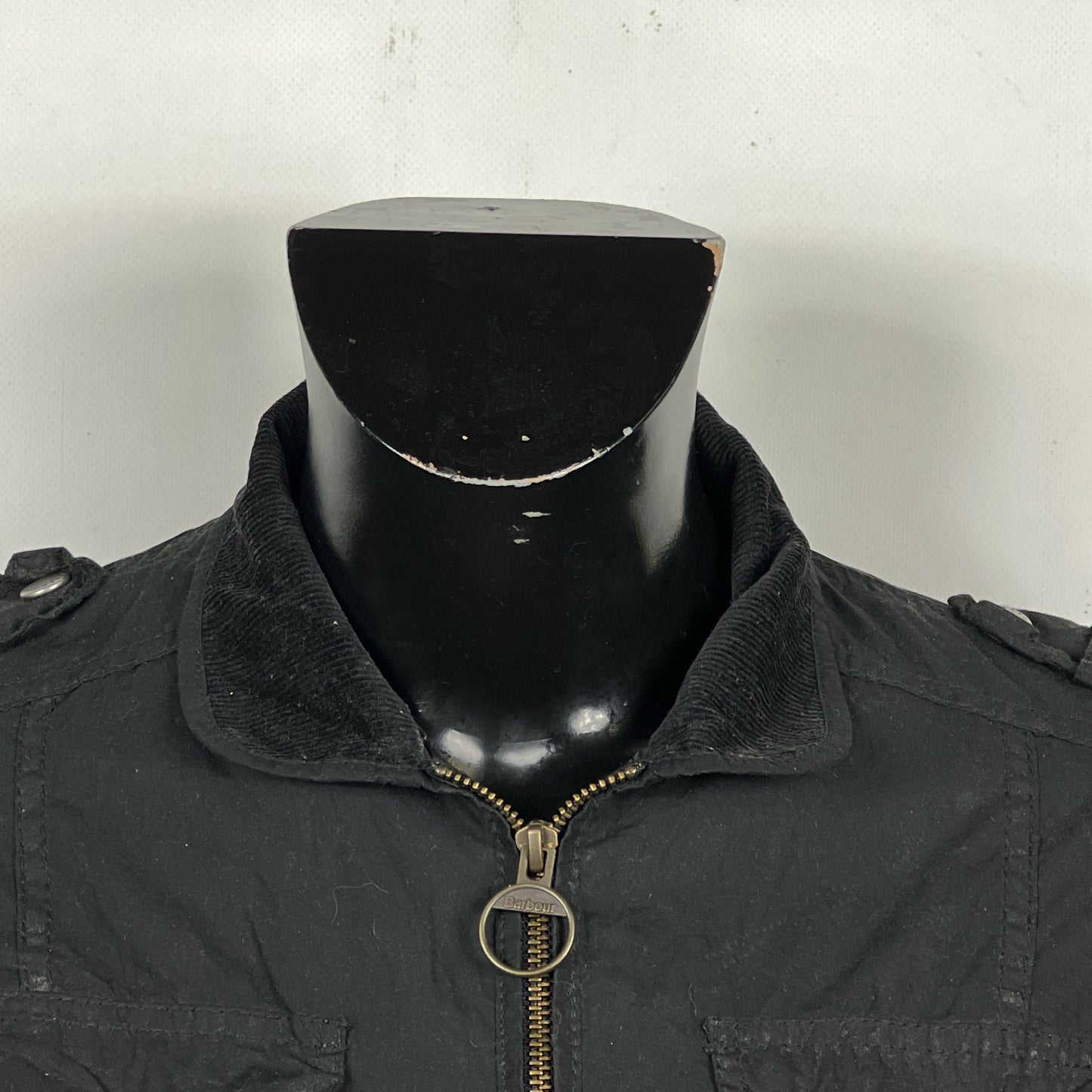 Giacca Barbour corta nera donna UK14 Tg. 44 Short Lady Calgary Black Jacket UK14