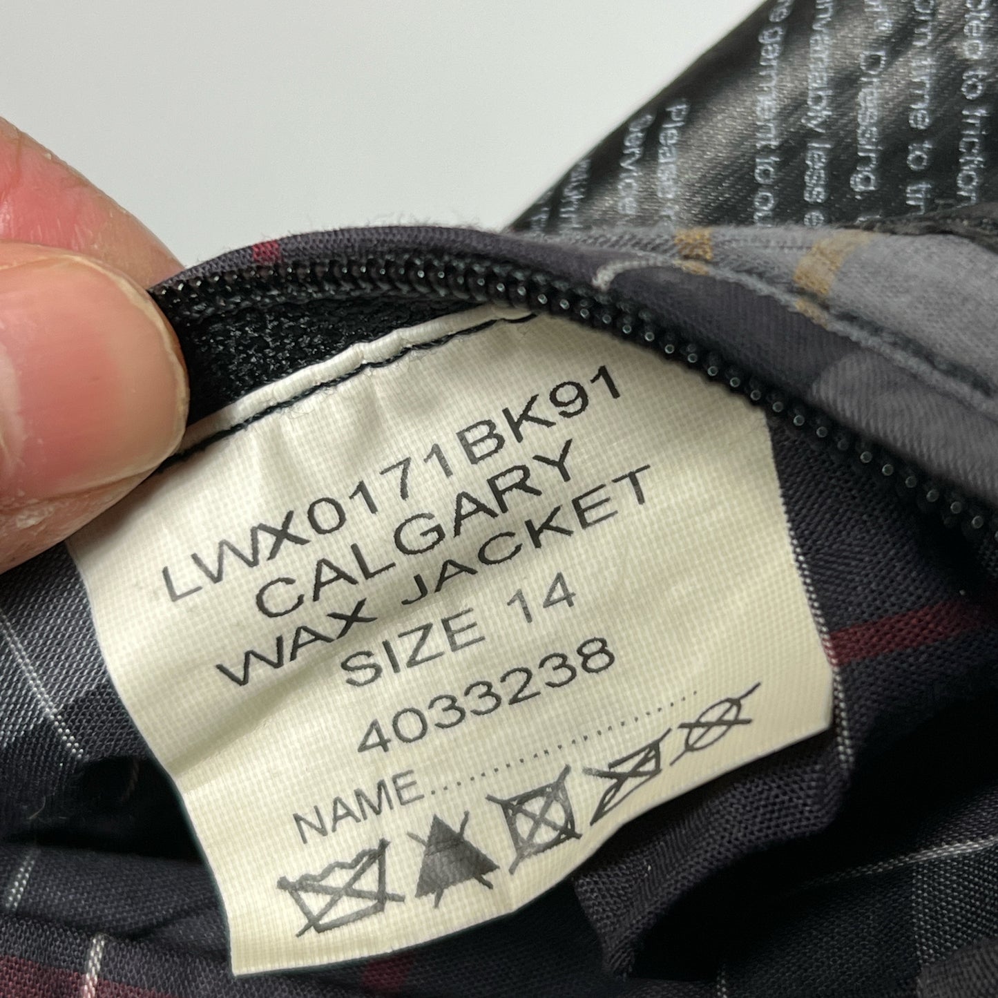 Giacca Barbour corta nera donna UK14 Tg. 44 Short Lady Calgary Black Jacket UK14