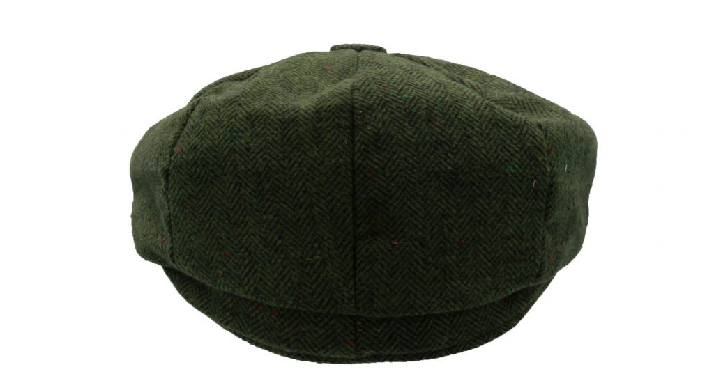 Coppola nuova inglese verde Baker Boy in lana - New Green Wool Baker Boy Cap