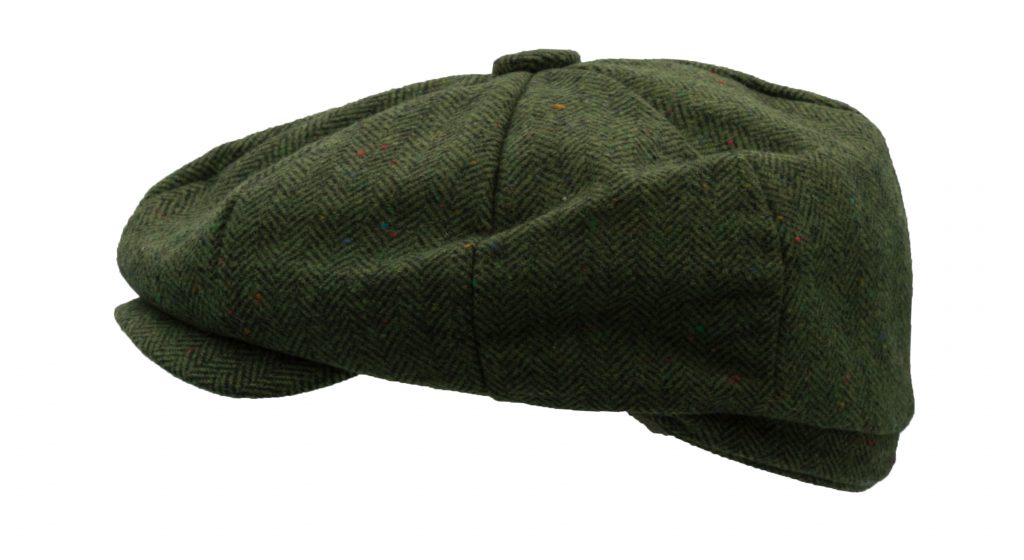 Coppola nuova inglese verde Baker Boy in lana - New Green Wool Baker Boy Cap