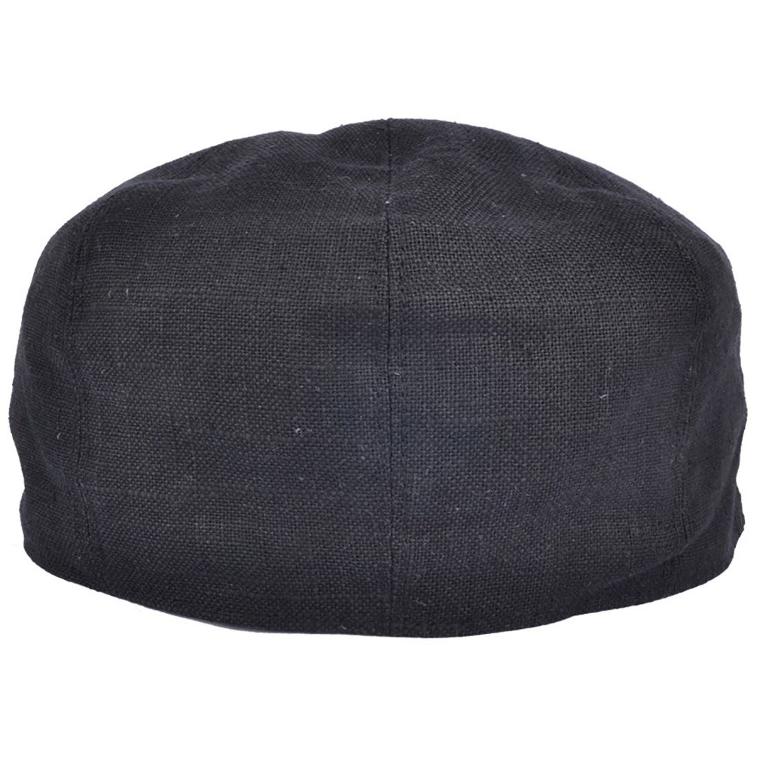 Coppola nuova inglese in lino Nero Newsboy Cap - Peaky Blinders Black Linen Cap