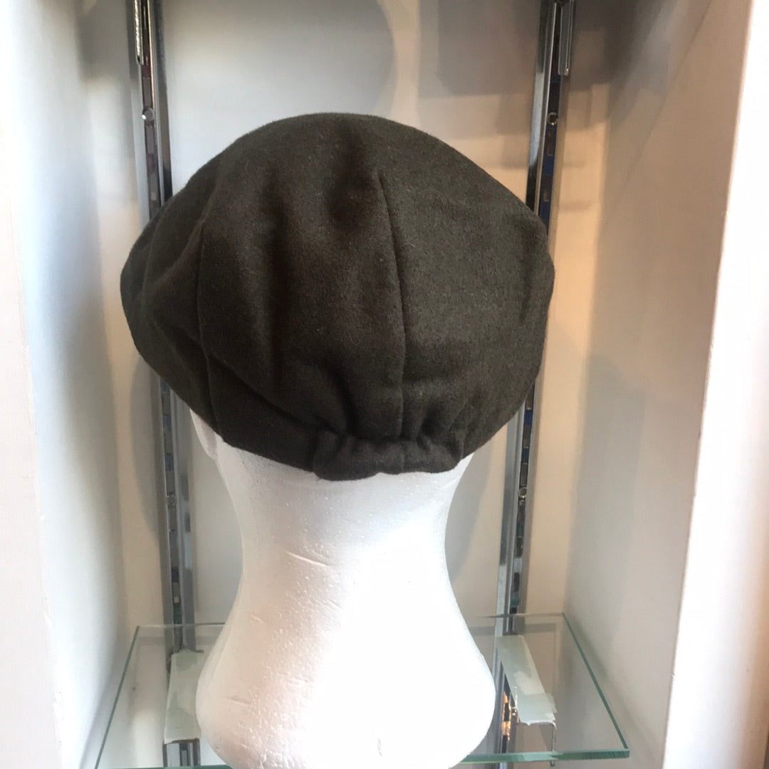 Coppola nuova inglese verde in lana - English New dark green Flat Cap