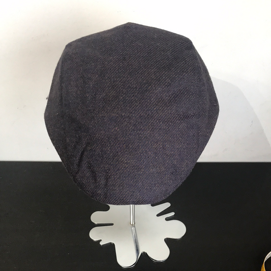 Coppola nuova inglese in lana trama spigata viola - New English Flat cap - Shop In London