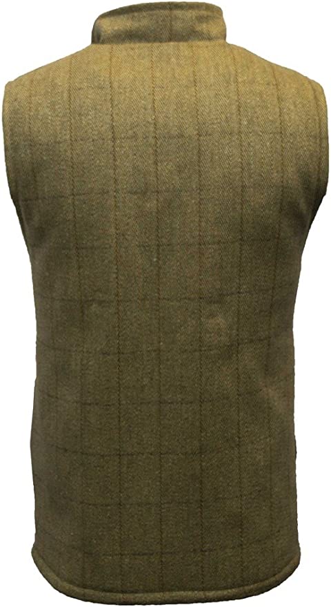 Gilet da uomo Derby tweed nuovo inglese verde chiaro - New Derby Wool shooting Gilet