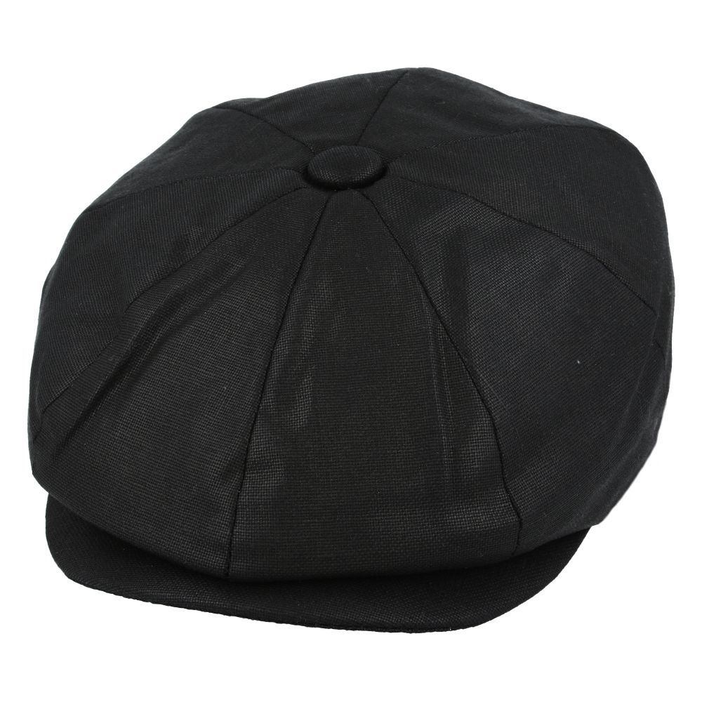 Coppola nuova inglese primavera Nera Newsboy Cap -Black Peaky Blinders Black Summer Cap