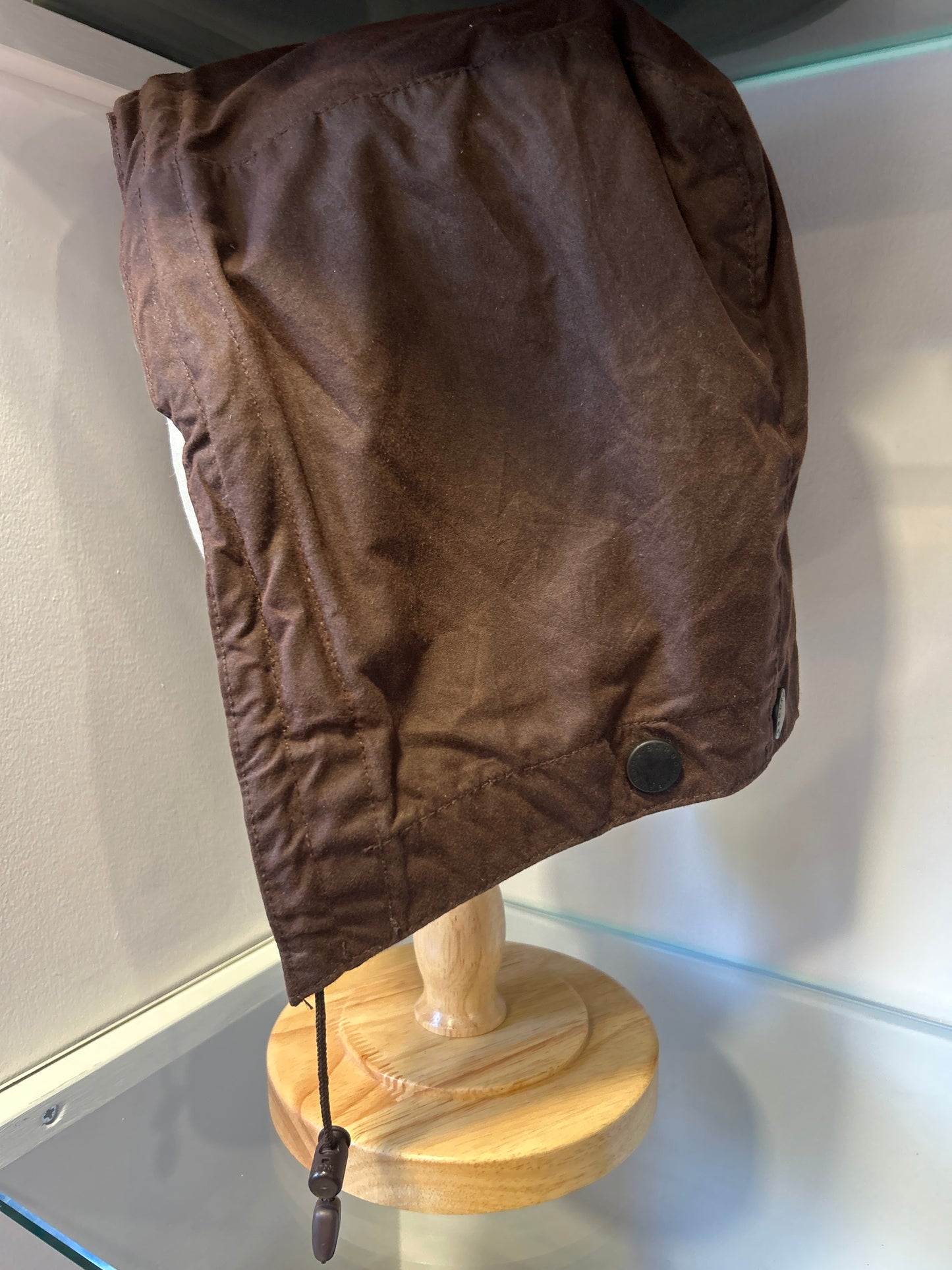 Cappuccio Barbour marrone recente A381- Brown Waxed hood One size - Shop In London