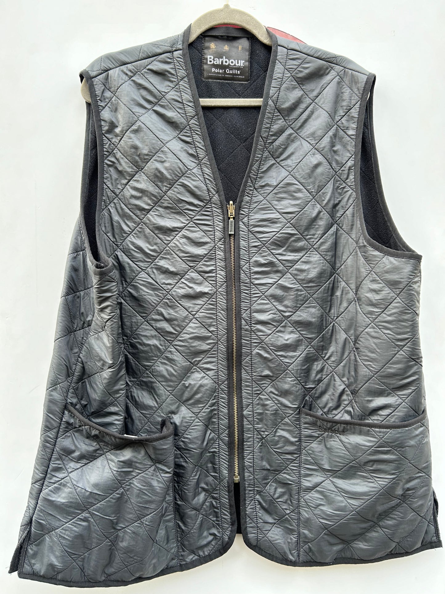 Gilet Barbour Polarquilt con pile nero XL black Polarquilt Waistcoat zip in liner XL