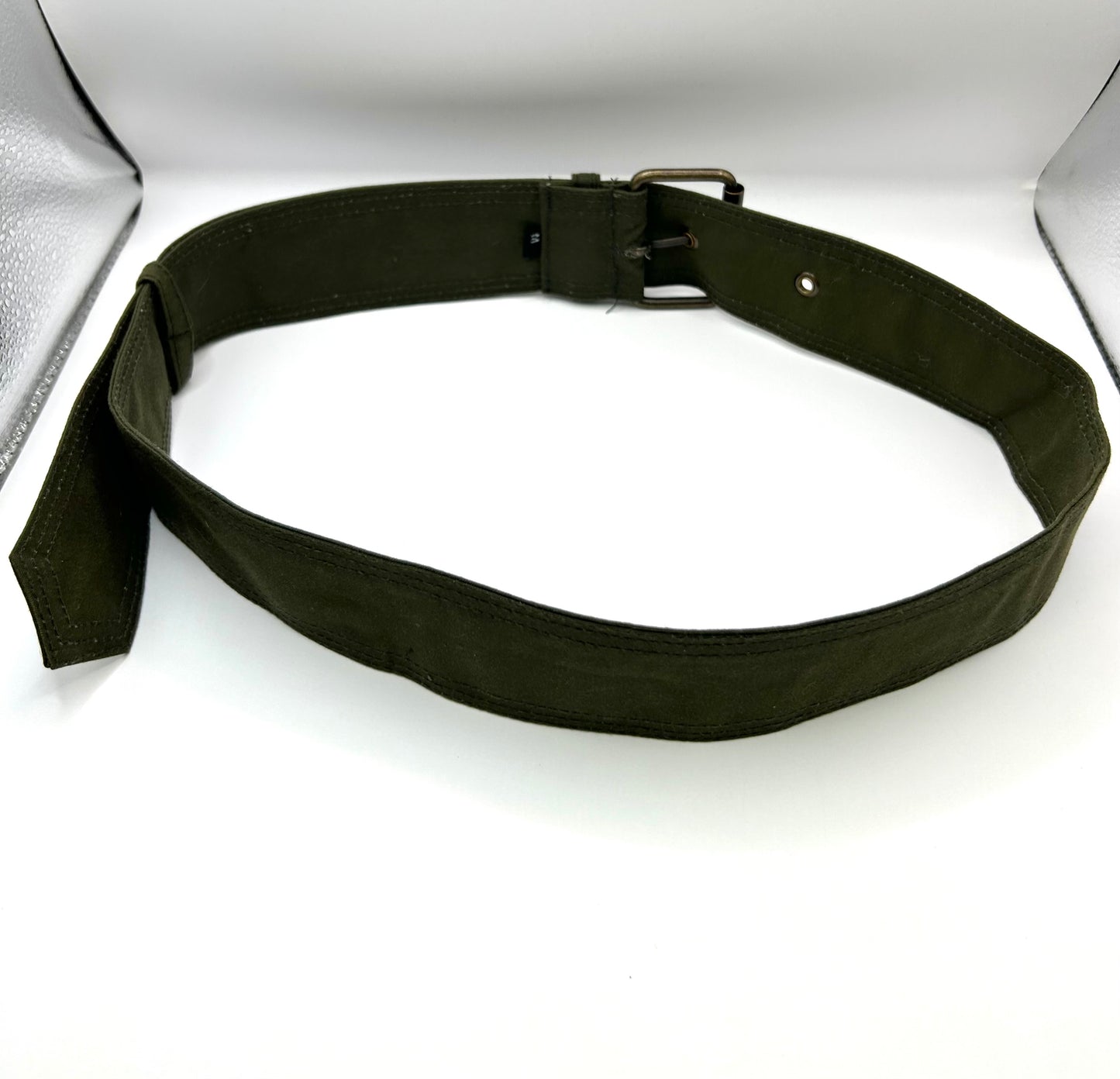 Cintura verde cerata per Barbour da moto - Green wax replacement belt