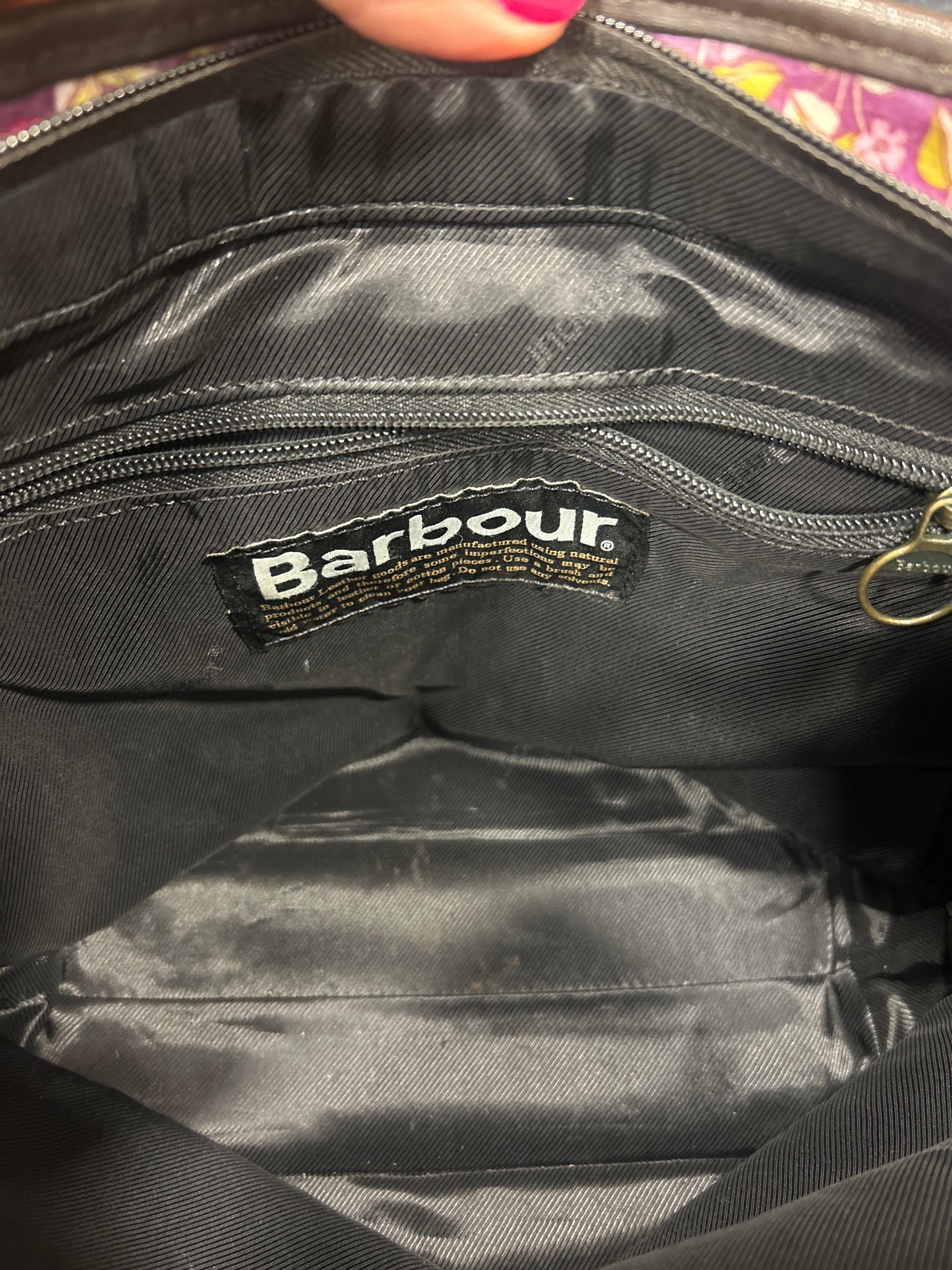 Borsa Barbour da donna tela e pelle fantasia liberty - Shop In London